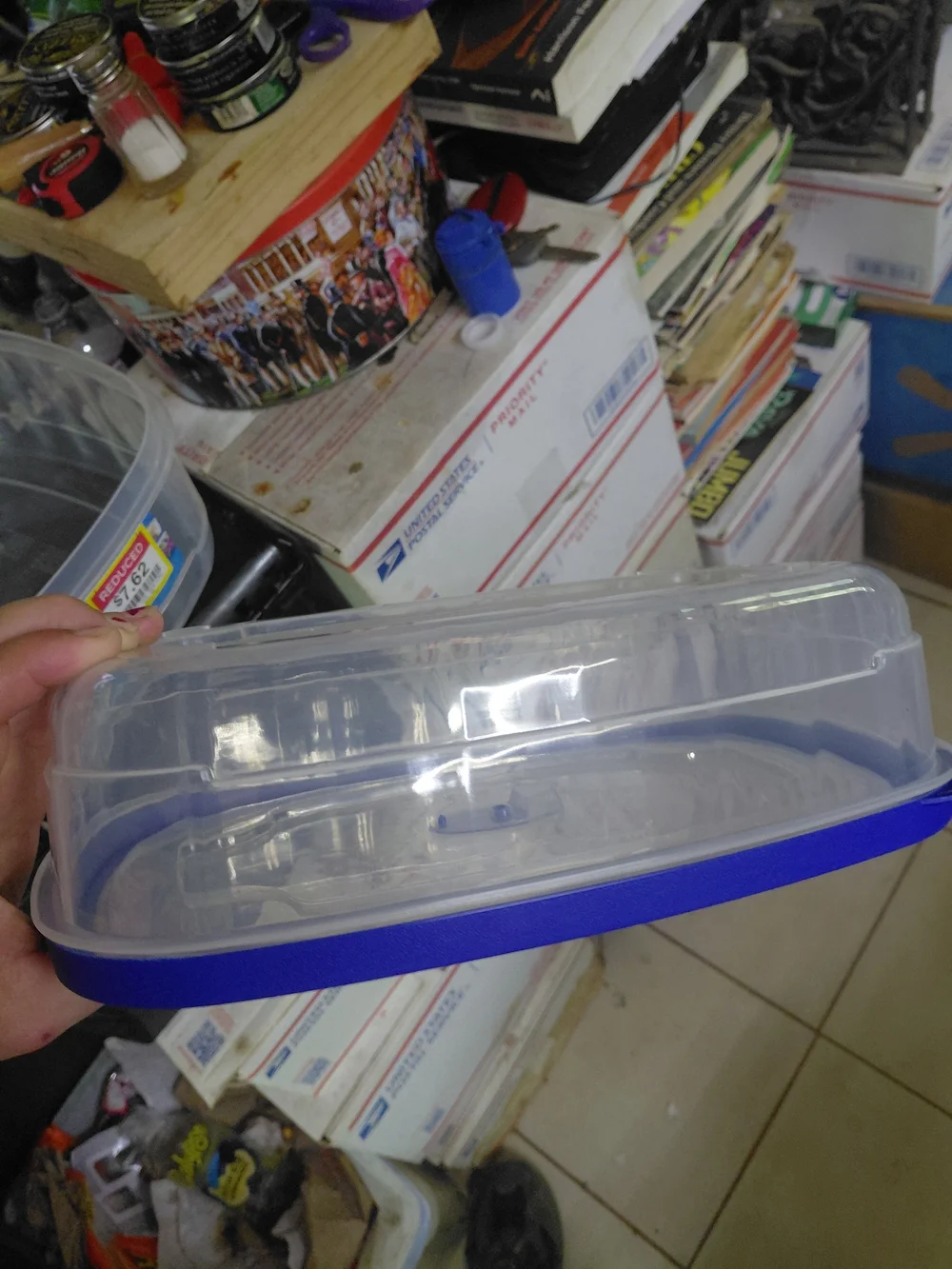 4-piece Kroger BPA-Free Durable Plastic Food Storage Container set featuring a c